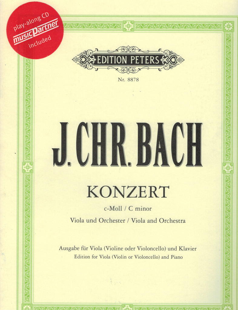 Bach, J.C. - Konzert (w/CD) - Viola (Violin/Cello) and Piano