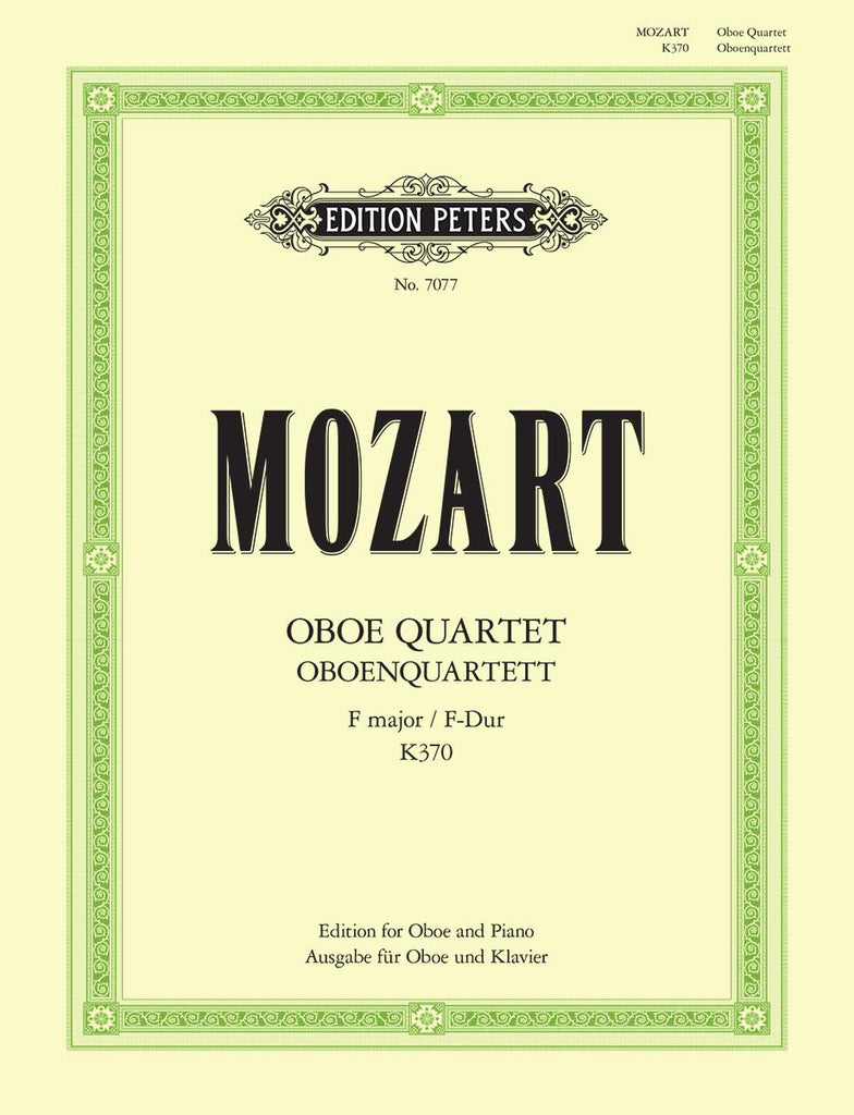 Mozart, arr. Hodgson - Oboe Quartet, K. 370 - Oboe and Piano