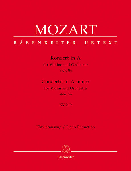 Mozart, ed. Hess - Concerto No. 5 in A Major, KV.219 - Violin and Piano