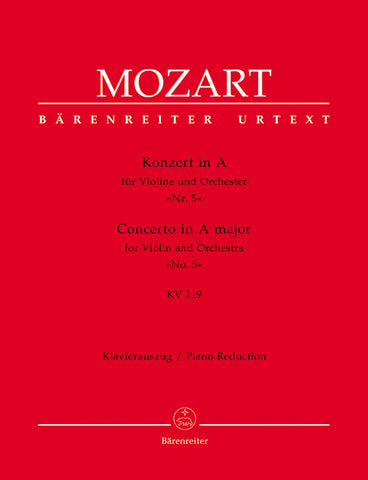 Mozart, ed. Hess - Concerto No. 5 in A Major, KV.219 - Violin and Piano