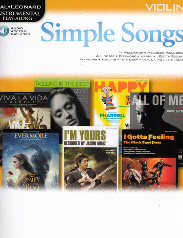 Hal Leonard Instrumental Play-Along: Simple Songs (w/audio access) - Violin