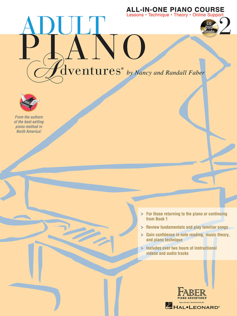 Adult Piano Adventures All-in-One: Lesson Book 2 (w/CD) - Piano Method