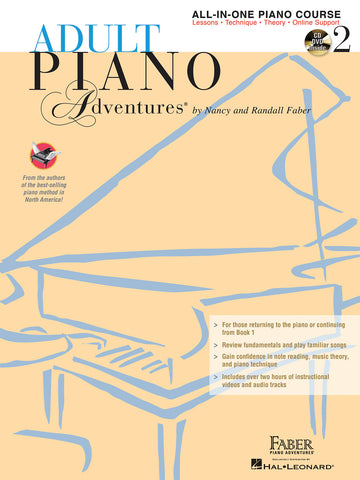 Adult Piano Adventures All-in-One: Lesson Book 2 (w/CD) - Piano Method