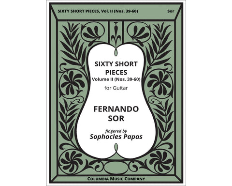 Sor, ed. Papas - 60 Short Pieces, Vol. 2: Nos. 39-60 - Guitar