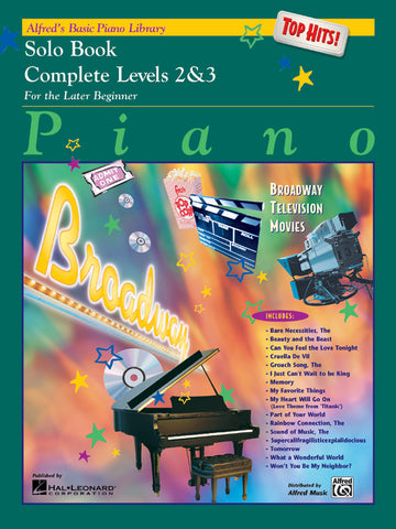 Alfred's Basic Later Beginner: Top Hits, Levels 2 and 3 (Complete) - Piano Method