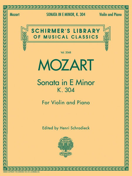 Mozart - Sonata in E Minor, K.304 - Violin and Piano