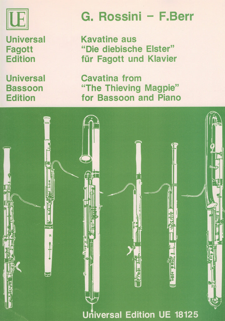 Rossini, ed. Berr – Cavatina from "The Thieving Magpie" – Bassoon and Piano