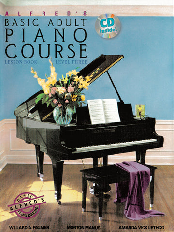 Alfred's Basic Adult: Lesson, Level 3 (w/CD) - Piano Method