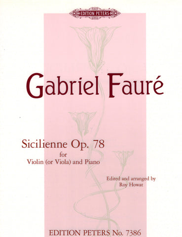 Faure, arr. Howat - Sicilienne, Op. 78 - Viola and Piano