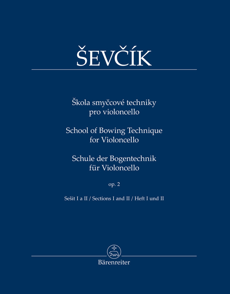 Sevcik, arr. Jamnik – School of Bowing Technique for Violoncello, Sections I and II – Cello Method