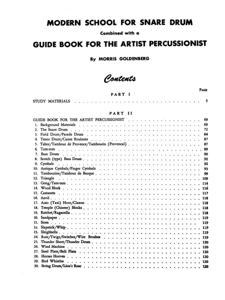 Goldenberg – Modern School for Snare Drum – Snare Drum Method