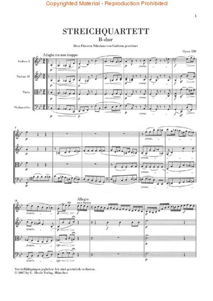 Beethoven - Complete String Quartets (7 Volumes) - Study Score