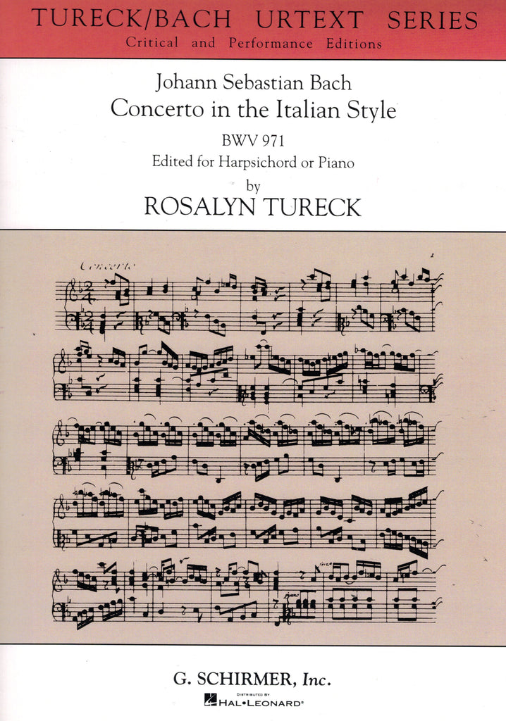 Bach, ed. Tureck – Concerto in the Italian Style – Piano