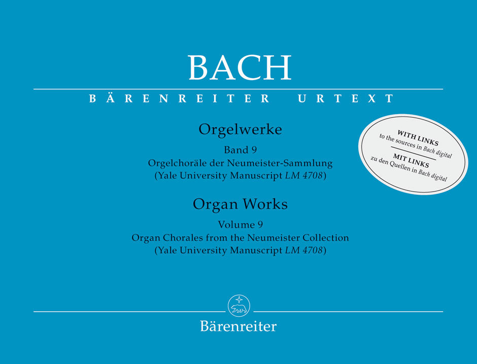 Bach - Organ Works, Vol. 9: Organ Chorales from the Neumeister Collection (rev. ed.) - Organ