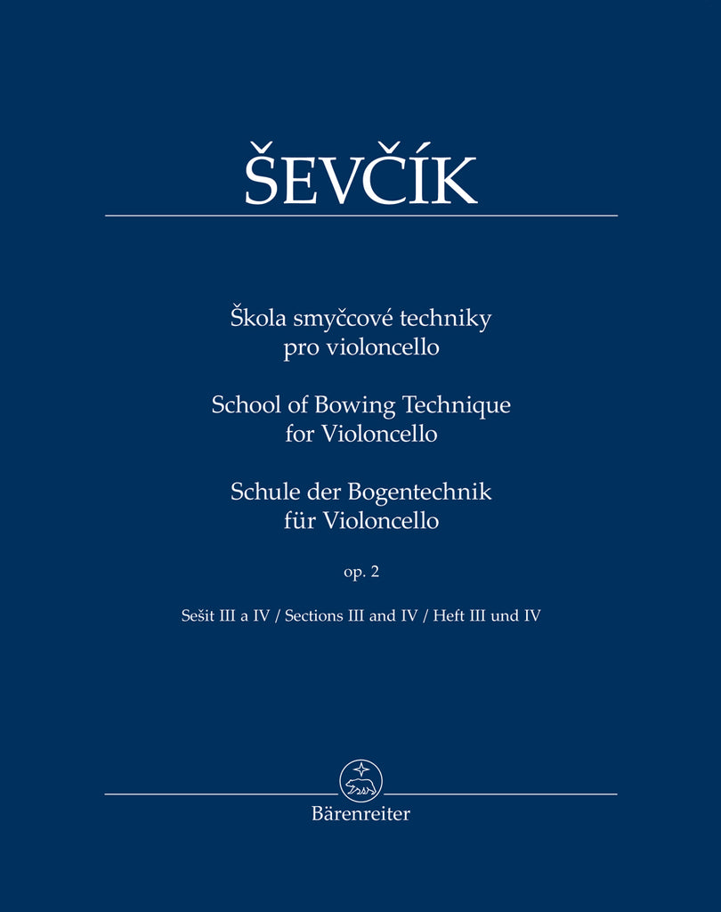 Sevcik, arr. Jamnik – School of Bowing Technique for Violoncello, Sections III and IV – Cello Method