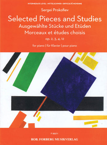 Prokofiev – Selected Pieces and Studies, Op. 2, 3, 4, 12 – Piano
