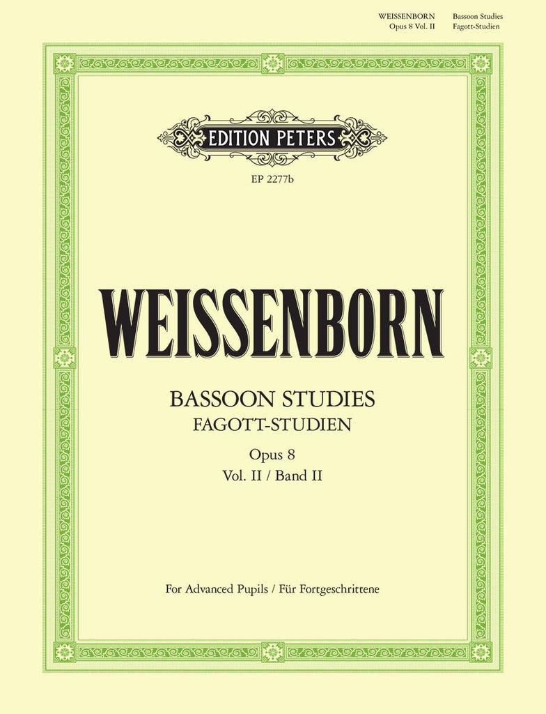 Weissenborn – Bassoon Studies, Op. 8, Vol. 2 – Bassoon Method