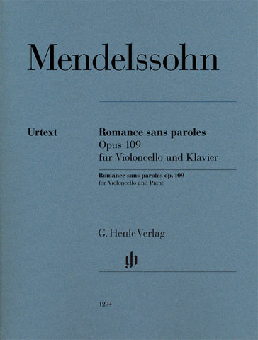 Mendelssohn - Romance Sans Paroles, Op. 109 - Cello and Piano