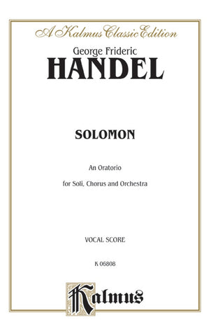 Handel - Solomon (Abridged Version) - Vocal Score