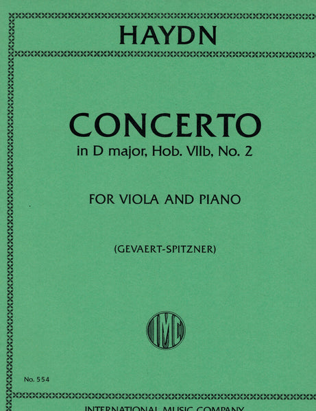Haydn, ed. Spitzner - Concerto in D Major - Viola and Piano
