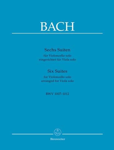 Bach - Six Suites for Violoncello solo BWV 1007-1012, arr. for Viola Solo  - Viola Solo