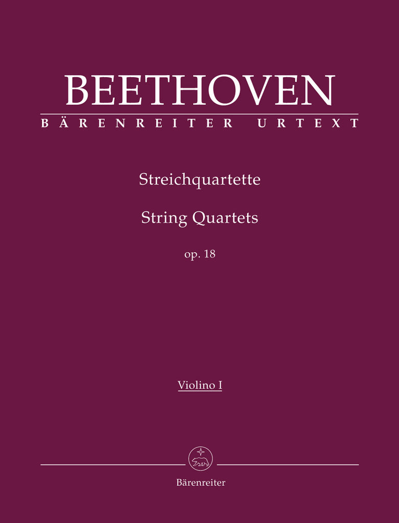 Beethoven - String Quartets, Op. 18 - 2 Violins, Viola, and Cello