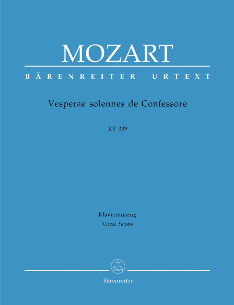 Mozart - Vesperae solennes de Confessore K. 339 - Vocal Score