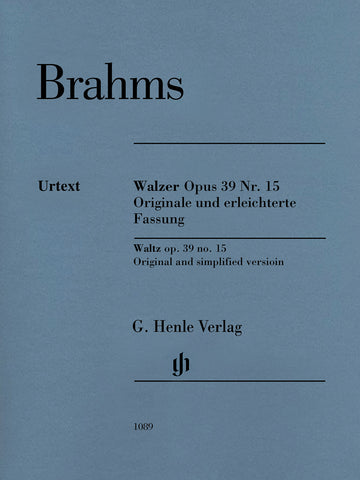 Brahms, ed. Eich – Waltz, Op. 39/15 – Piano