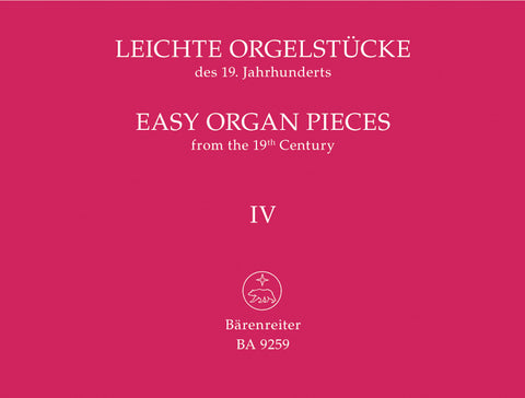 Weyer, ed. - Easy Organ Pieces 19th Century - Organ