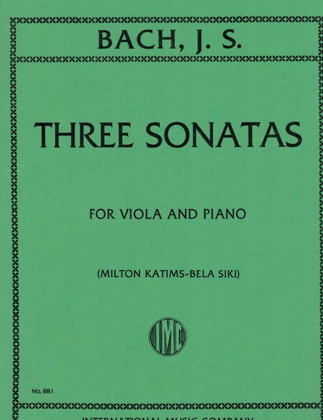Bach, eds. Katims and Siki - Three Sonatas - Viola and Piano