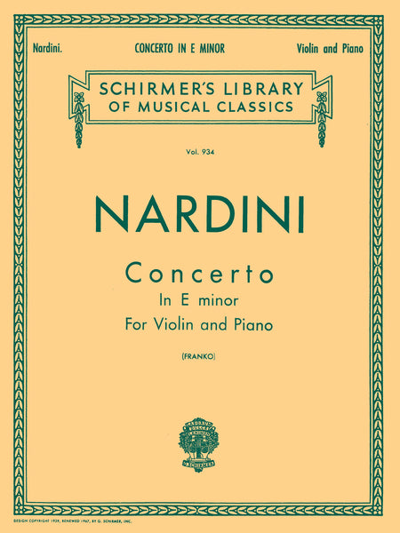 Nardini - Concerto in E - Violin and Piano