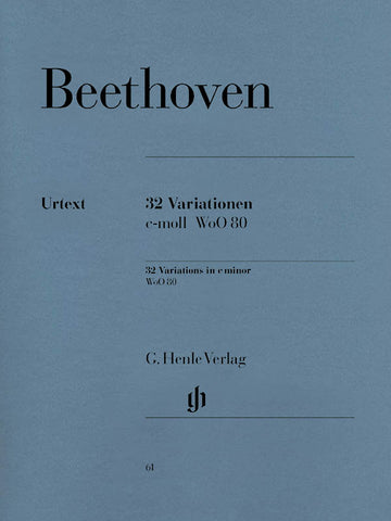 Beethoven, ed. Klugmann – 32 Variations in C Minor, WoO. 80 – Piano