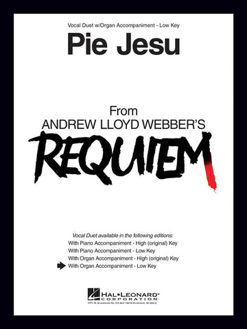 Lloyd Webber - Pie Jesu (from Requiem)- Low Voice and Organ