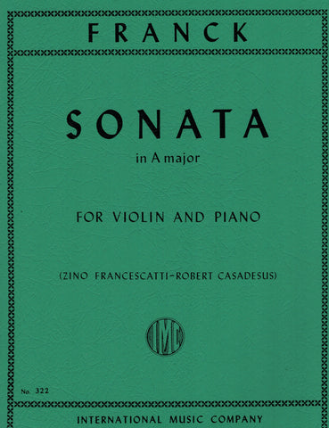 Franck, eds. Francescatti and Casadesus - Sonata in A Major - Violin and Piano