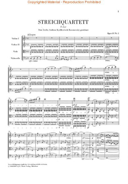 Beethoven - Complete String Quartets (7 Volumes) - Study Score