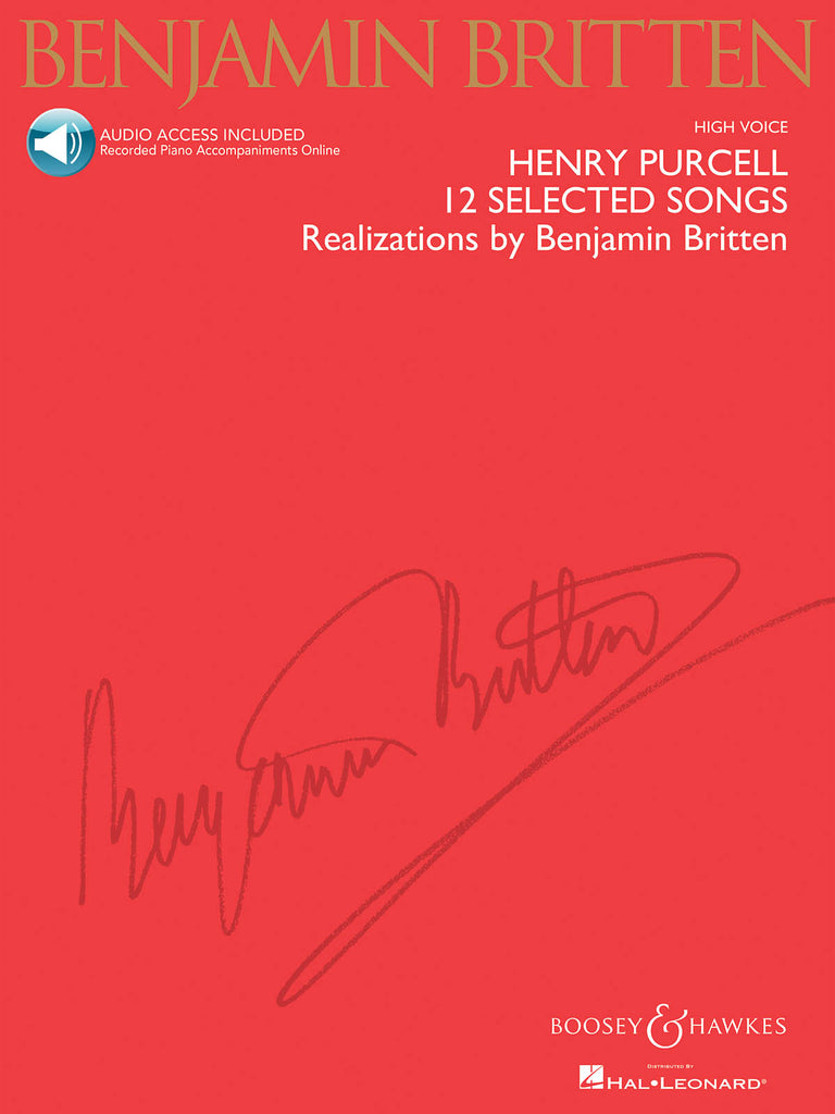 Purcell, arr. Britten – 12 Selected Songs – High Voice and Piano