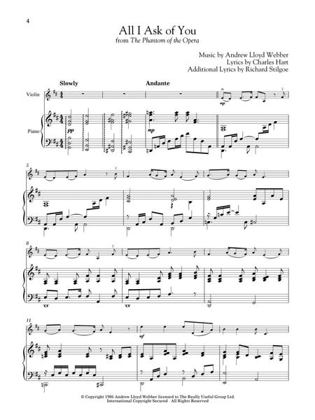 Various – Broadway Songs for Classical Players: 12 Famous Melodies from the Stage – Violin and Piano