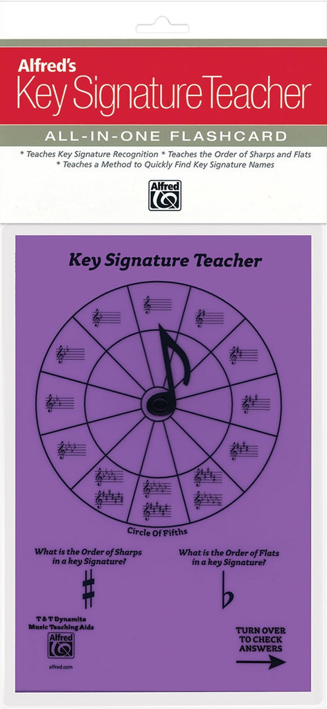 Key Signature Teacher Purple - All-in-1 Flashcard Purple