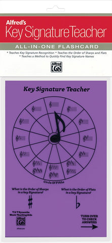 Key Signature Teacher Purple - All-in-1 Flashcard Purple