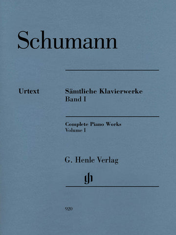 Schumann, ed. Herttrich – Complete Piano Works, Vol. I – Piano