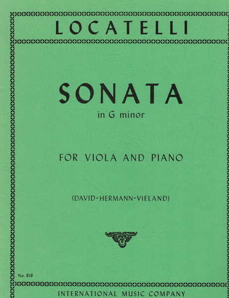Locatelli, eds. David, Hermann, and Vieland - Sonata in G Major - Viola and Piano