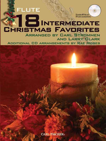 arr. Clark and Strommen- 18 Intermediate Christmas Favorites (w/CD) - Intermediate Flute Solo