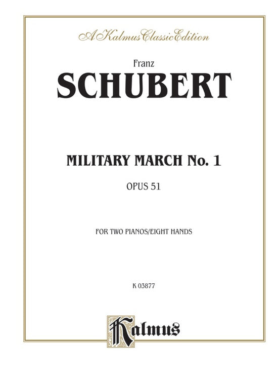 Schubert - Military March No. 1, Op. 51- 2 Pianos, 8-Hands