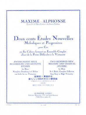 Maxime-Alphonse - 200 New Melodic and Gradual Studies, Vol. 2 - Horn Method