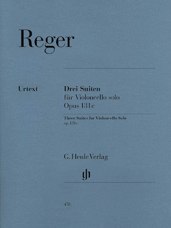Reger, ed. Seiffert - 3 Suites, Op. 131C - Cello Solo