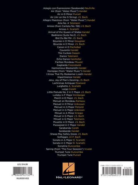 Various - First 50 Baroque Pieces You Should Play on the Piano - Easy Piano