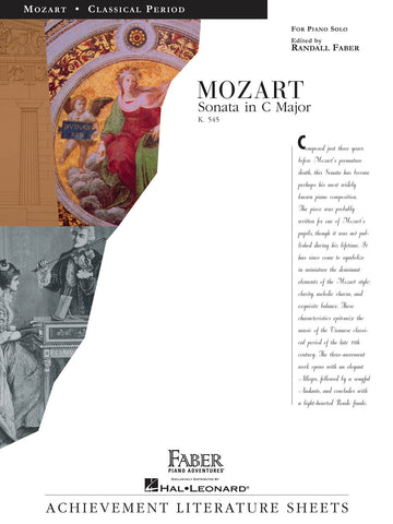 Mozart, ed. Faber – Sonata in C Major, K. 545 – Piano