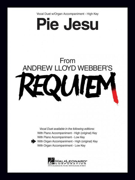 Lloyd Webber - Pie Jesu (from Requiem) - High Voice and Organ
