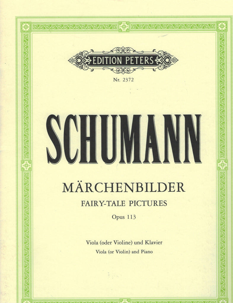 Schumann - Marchenbilder (Fairy Tale Pictures), Op. 113 - Viola (Violin) and Piano