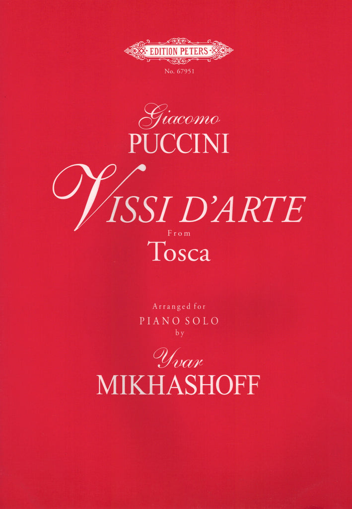 Puccini, arr. Mikhashoff – Vissi d'Arte (from "Tosca") – Piano